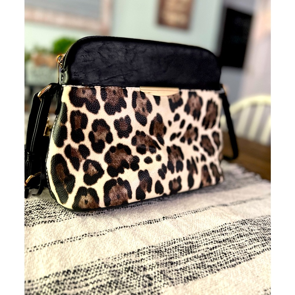 Leopard print crossbody